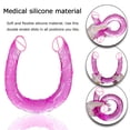 thumbnail image 3 of Tapón anal ultralargo con forma de pene, tapón anal flexible de doble cabeza, juguete para pareja de lesbianas, color rosa, 3 of 8