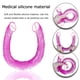 thumbnail image 3 of Tapón anal ultralargo con forma de pene, tapón anal flexible de doble cabeza, juguete para pareja de lesbianas, color rosa, 3 of 8