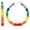 B:Circle Rainbow Earrings, variant on Rainbow Enamel Bamboo Hoop Earrings, Colorful Statement Pride Earrings for Women, Festival Jewelry Gifts