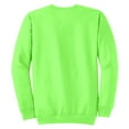thumbnail image 6 of Port & Company PC78 Mens Core Fleece Crewneck Sweatshirt, Neon Green - 2XL, 6 of 6