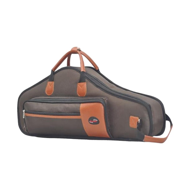 Bolsa de saxofón Oxford, estuche de almacenamiento para saxofón, a prueba de golpes, correas dobles ajustables para los hombros, accesorios para bolsa café Baoblaze Estuche para saxofón