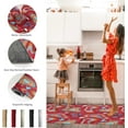thumbnail image 5 of Red Teal Ombre Kitchen Rugs Indoor Doormat, Cloud Modern Abstract Art Kitchen Mats for Sink, Non Slip Comfort Standing Mats Runner Rug, 18"x47", 5 of 6