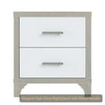 thumbnail image 5 of Elegant High Gloss Nightstand with Metal Handle,Mirrored Bedside Table with 2 Drawers for Bedroom,Living Room,White, 5 of 8