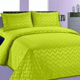 thumbnail image 1 of Home Sweet Home Chevron Design Microfiber Deep Pocket Full Bed Sheets Set (Lime Green), 1 of 1