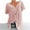 Pink, variant on Women's Plus Size V-neck Short Sleeve Henley Shirts Buttons Up Pleated Blouse Tunic Tops, Oversize Floral Print Shirts, Loose Tanks Tees Blouses Pink XXXXL