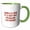 Green/White, variant on 3drose, Funny Text About Retirement, 11oz Two-tone Black Mug