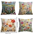 thumbnail image 3 of GSKKLQ Spring Flower Pattern Cushion Cover Set of 4 - Imitation Embroidery Throw Pillowcases for Sofa, Bedroom, Easter Decor, 3 of 8