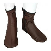 Khuffy® Chocolate Brown Men's/Women's Zipper Halal Leather Sunnah Khuff Khuffain Socks for Mosque