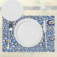 thumbnail image 3 of Ambesonne Evil Eye Place Mats Set of 4, Turkish Traditional, Standard Size, Orange Yellow and Blue, 3 of 6
