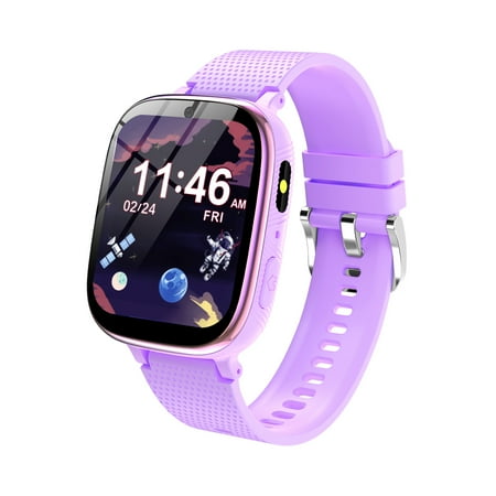 Eurhowing 1.83" Smart Watch for Kids Teens, Educational Touchscreen Smartwatch with Phone Calls Music Calculator, Kids Phone Watch Excellent Gift, Purple