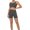 00 # Dark Gray, variant on REORIAFEE Women Summer Outfits Lounge Matching Sets 2023 Trendy Clothes Summer Vacation Lounge Set Women Summer Sexy Round Neck Short Sleeve Women Short Sleeve One Piece Dark Gray L