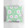 thumbnail image 5 of Ryan; Cute Pastel Daisy Flower Leaf Design Throw Pillow Cover 45x45cm – Soft Green Purple Floral Cushion for Bedroom & Living Room, 5 of 7