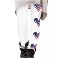 thumbnail image 3 of Black*Friday/Cyber*Monday Deals GaThRRgYP Womens High Waist Ankle Yoga Leggings 2025,Womens Fashion Independence Day Print Leggings with Yoga Sport Elastic Pants White S, 3 of 5