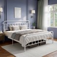 thumbnail image 5 of Novilla Metal King Size Bed Frame - Modern Minimalist Victorian Style with Headboard, 5 of 7