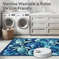thumbnail image 5 of ODIKA 6'x9' Machine Washable Non-Slip Area Rug, Sea Swirls Navy High Traffic Rug, Blue, 61829, 5 of 7