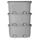 thumbnail image 2 of Set de 3 Cajas Organizadoras AGBOX con Ruedas | 3 Niveles, 52 L | Almacenamiento Práctico y Movible en Color Gris | Ideal para Hogar y Oficina, 2 of 5