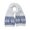 White, variant on AWZXDE Winter Warm Knitted Festive Snowflake Pattern Lined Thermal Ear Hat Soft Yarn Style Scarf Navy
