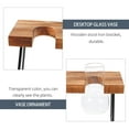 thumbnail image 4 of NICEXMAS 1Set Desktop Glass Vase with Wooden Stand Sturdy Hydroponic Plant Display Ornament, 4 of 5