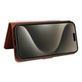 thumbnail image 2 of Wallet Case for iPhone 15 Pro, PU Leather Detachable Magnetic Inner Case with Kickstand Card Holder Hand Strap for iPhone 15 Pro Flip Wallet 2 In 1 Cover for Women Men - Brown, 2 of 2