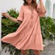 thumbnail image 1 of Vestido con cuello en V y mangas con volantes, vestido casual de manga corta con cuello en V y mangas con volantes Vestido de manga corta Mejora tu experiencia, 1 of 6