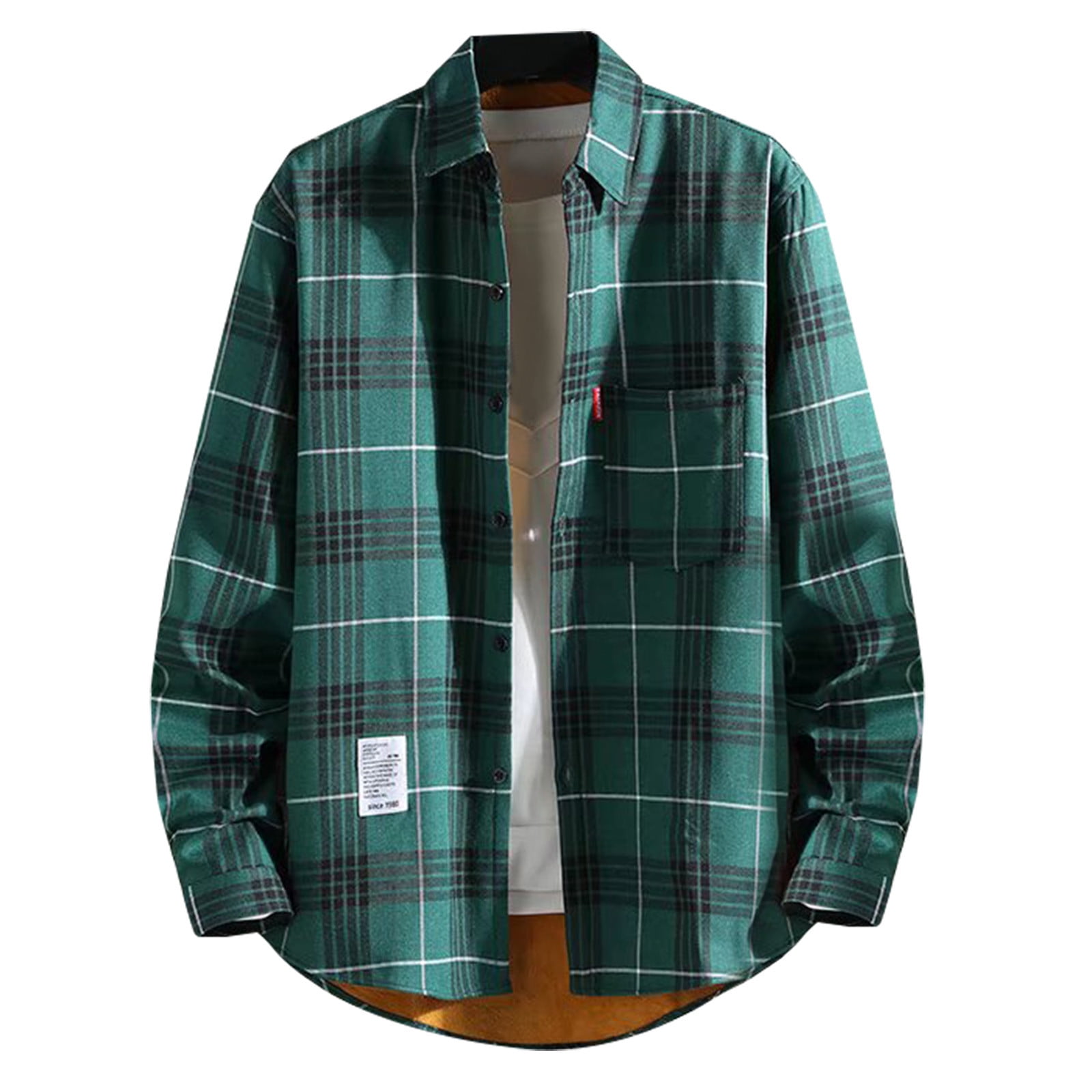 Mens quilt lined flannel shirt jacket hot sale