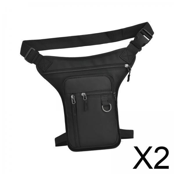 2 Alforjas Para Pierna De Motocicleta Para Hombre Y Mujer, Ligeras, Impermeables, De Poliuretano, Color Negro