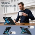 thumbnail image 6 of Dteck Case for iPad Air 13 inch 2025/2024,Shockproof Silicone + PC 3-Layer Protection Kickstand Case Heavy Duty Cover for iPad Air 13-in. M3/M2,Black+Blue, 6 of 7