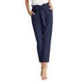 thumbnail image 6 of GRACE KARIN Women's Pants Trouser Slim Casual Cropped Paper Bag Waist Pants with Pockets, 6 of 6