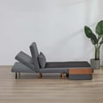 thumbnail image 6 of Sofa Bed TRIO Modern Sleeper Sofa Bed-Modular 2-Seater Design, Breathable Linen Fabric, Transforms in 10 Seconds, 3-Level Adjustable Backrest, Silent Hinges, Space-Saving Multi-Functional Sleeper sof, 6 of 12