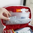 thumbnail image 5 of Bolsa de primeros auxilios - Bolsa de botiquín de primeros auxilios vacía para el hogar Viajes al aire libre Camping Senderismo, Mini bolsa de almacenamiento médico vacía Bolsa portátil (Rojo), 5 of 5