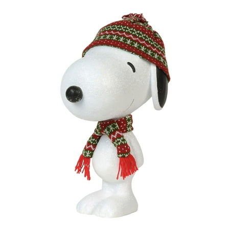 Dept 56 Peanuts 6000352 Big Snoopy Figurine With Hat And Scarf 2018