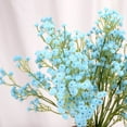 thumbnail image 2 of Artificial pequeña rosa flores silvestres falsas flores al aire libre ramo de seda floral interior exterior maceta colgante hogar cocina oficina boda jardín decoración 3 piezas azul BANYUO Electrónica, 2 of 3
