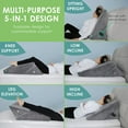 thumbnail image 3 of Cushy Form Wedge Pillows for Sleeping, Multipurpose Memory Foam Bed - Grey--, 3 of 5