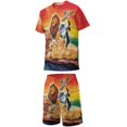 thumbnail image 3 of Kids Lion Kin T Shirt Shorts Set 2 Piece Graphic Short Sleeve Outfit Set for Boys Girls, 3 of 8