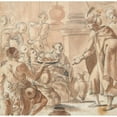 thumbnail image 2 of Gaspar de Crayer 20x20 Gold Ornate Framed and Double Matted Museum Art Print Titled - Joseph Distributing&nbsp;Wheat, 2 of 4