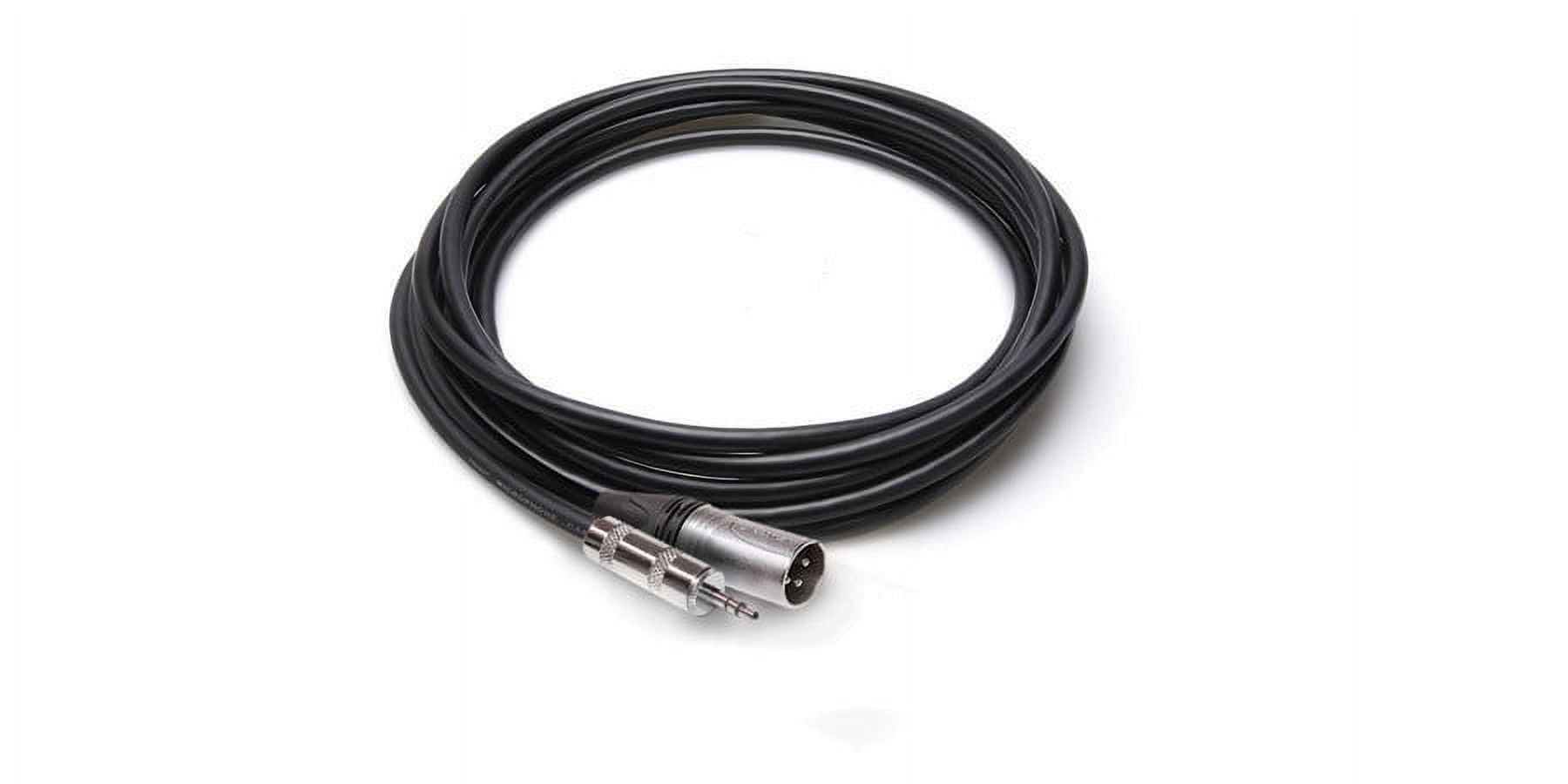Camcorder Microphone Cable, Hosa 3.5 mm TRS to Neutrik XLR3M, 1.5 ft