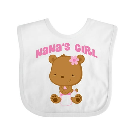 

Inktastic Nana Girl Baby Bear Gift Baby Girl Bib