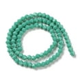 thumbnail image 2 of 10 strand Opaque Solid color Imitation Jade Glass Beads Strands Faceted Bicone Light Sea Green 4x4mm Hole: 0.8mm 80~85pcs/strand 30~32cm, 2 of 4
