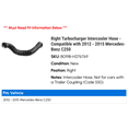thumbnail image 2 of Right Turbocharger Intercooler Hose - Compatible with 2012 - 2015 Mercedes-Benz C250 2013 2014, 2 of 2