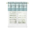 thumbnail image 2 of Kate Aurora Country Farmhouse Plaid Checkered Rod Pocket Window Valance - Baby Blue, 2 of 3