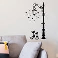 thumbnail image 3 of Juego autoadhesivo de pegatinas de pared gato negro JAMW 2 piezas decoración de pared negro 40*19cm, 3 of 4