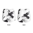 thumbnail image 3 of Balery Monochrome Flying Ravens Pattern Women's Running Shorts with Liner 2 Pockets Elastic Workout Athletic Gym Yoga Shorts-Small, 3 of 7