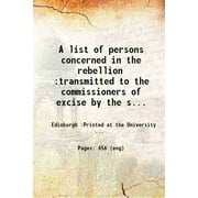 A list of persons concerned in the rebellion :transmitted to the commissioners of excise by the several supervisors in Scotland in obedience to a general letter of the 7th May, 174