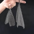 thumbnail image 2 of Stainless Steel Chainmail Scrubber Cast Iron Cleaner for Skillet, Wok, Pan Kitchen Household Chain Scrubber, 2 of 5