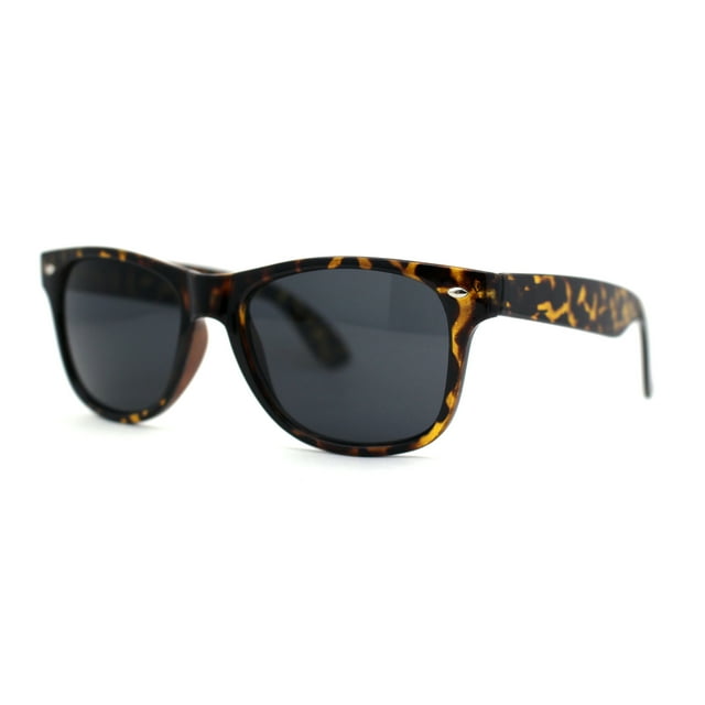 Classic Iconic Hipster Horn Rim Sunglasses Tortoise Black