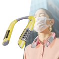 thumbnail image 4 of DOLITY Portable Hanging Neck Fans Hands Sports Wearable Neckband Yellow, 4 of 8