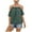 Green, variant on Women’s Short Sleeve Off Shoulder Leopard Print Solid Color Tops Fashion Stretchy Soft Shirts Parties Dating Travel Blouses
