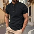 thumbnail image 2 of XIYON Men's Polo Shirt Men Short Sleeve Shirts Casual Solid Holiday Shirts Tops Fashion Casual Classic Collared Golf Shirts Polo Shirts For Men, 2 of 5