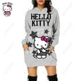 thumbnail image 2 of Nouveau Chandail à Capuchon Léopard Hello Kitty Femme Simple Col Rond Polyvalent Chandail Long Bureau Décontracté Ample Chandails à Capuchon Robe d'Automne, 2 of 7