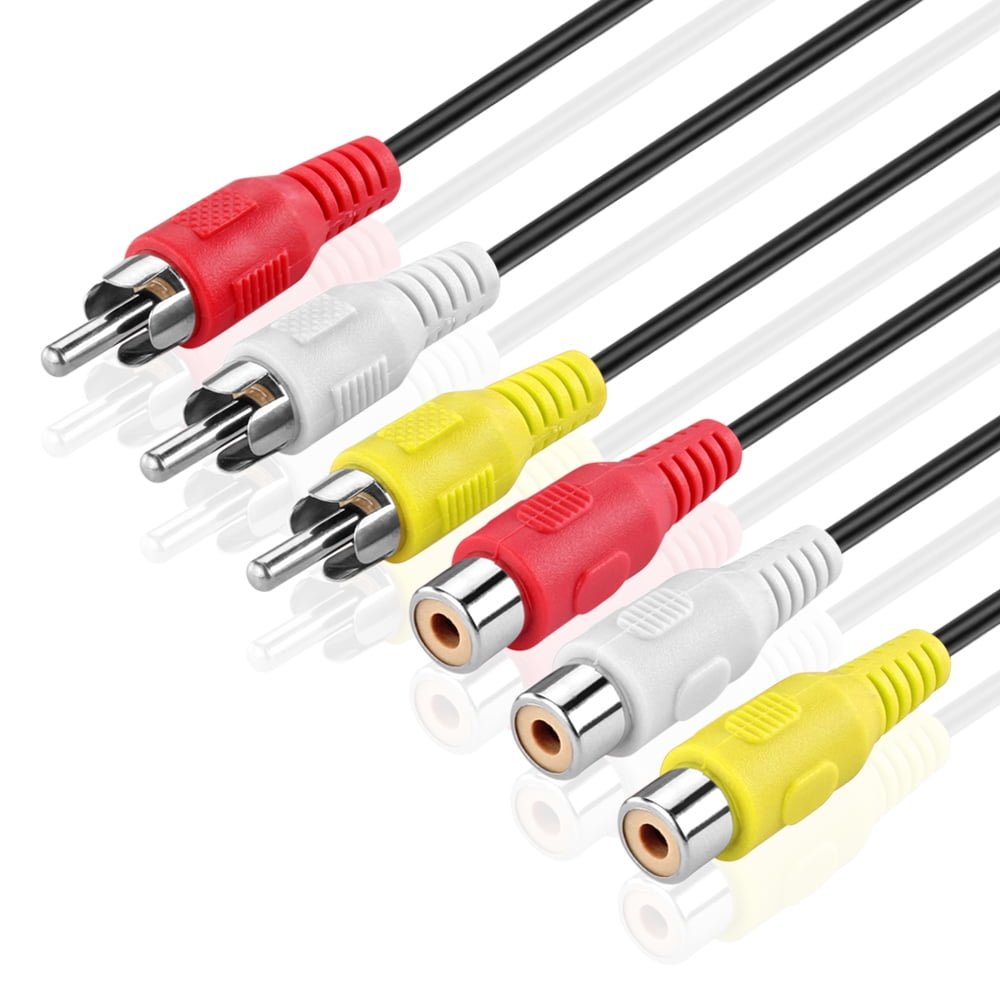 RCA Extension Cable (15 Feet) 3RCA Composite Video Audio Extender